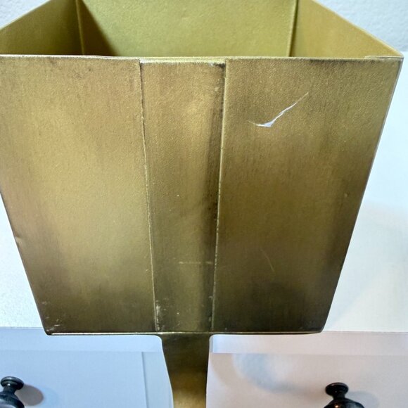 NWT BALLARD DESIGNS Gift Box Stocking Hanger Gold Metal Bow Box RARE RETIRED! - Picture 5 of 13